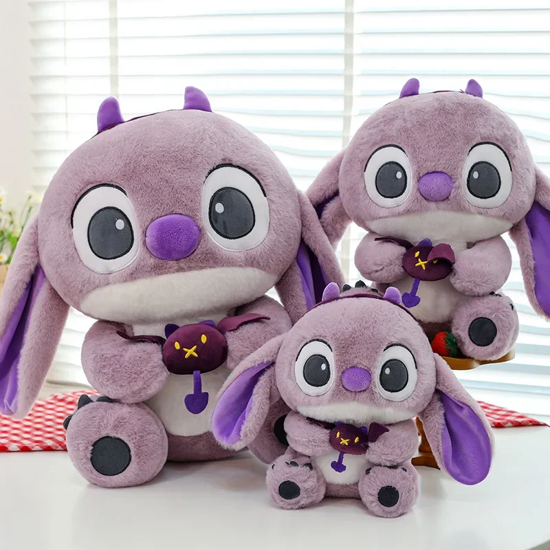 Disney Lilo & Stitch Plush Toys Purple Devil Kawaii Anime Plushie Dolls Stitch Soft Stuffed 25-85cm Birthday Gifts for Childrens