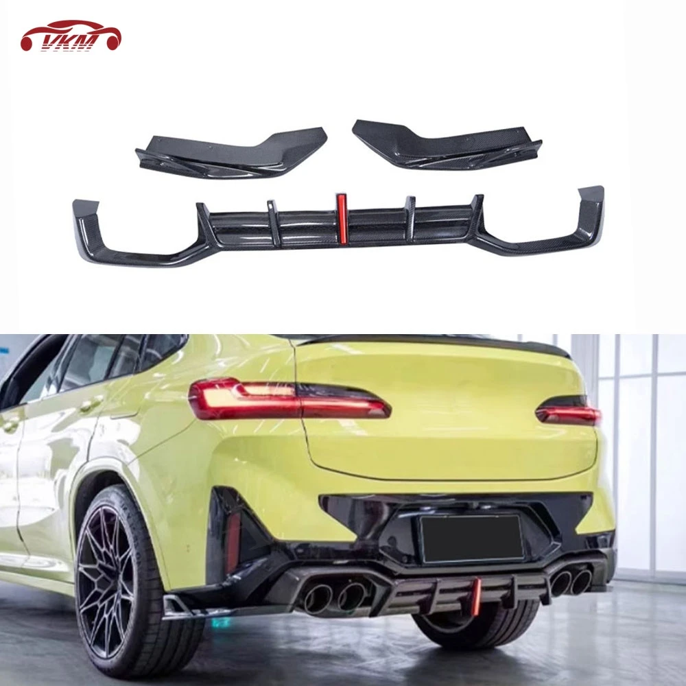 

Rear Diffuser Spoiler Rear Splitters Bumper Lip Extension for BMW X4M F98 2022+ Carbon Fiber Canards Flaps FRP Car Accessories