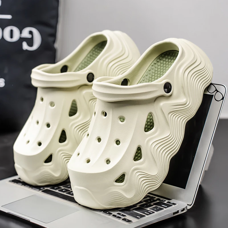 

Мужские и женские летние уличные тапочки для пар, утолщенные, нескользящие, с закрытым носком, для спорта и пляжа