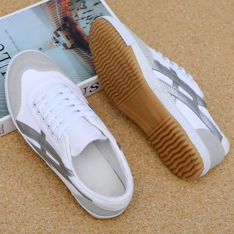 Men's Canvas Running oes Soft Bot Tennis Athletic Training Sneakers Anti-slip Wear-resistant Low Cut Breathable Casual