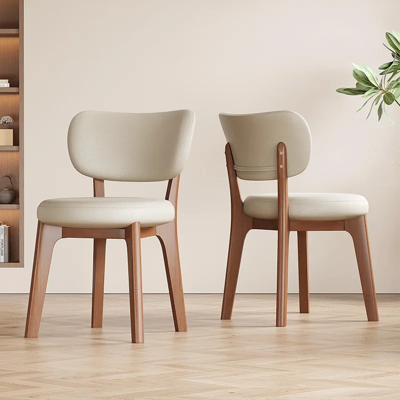 Solid Wood Dining Chairs For Home Use Modern Simplicity Nordic Luxury Backrest Chairs Hotel Restaurants Kitchen Furniture