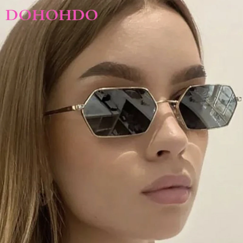 

2025 Fashion Retro Polygonal Metal Women Sunglasses New Luxury Brand Designer Trend Men Shades Outdoor Travel Sunglasses UV400