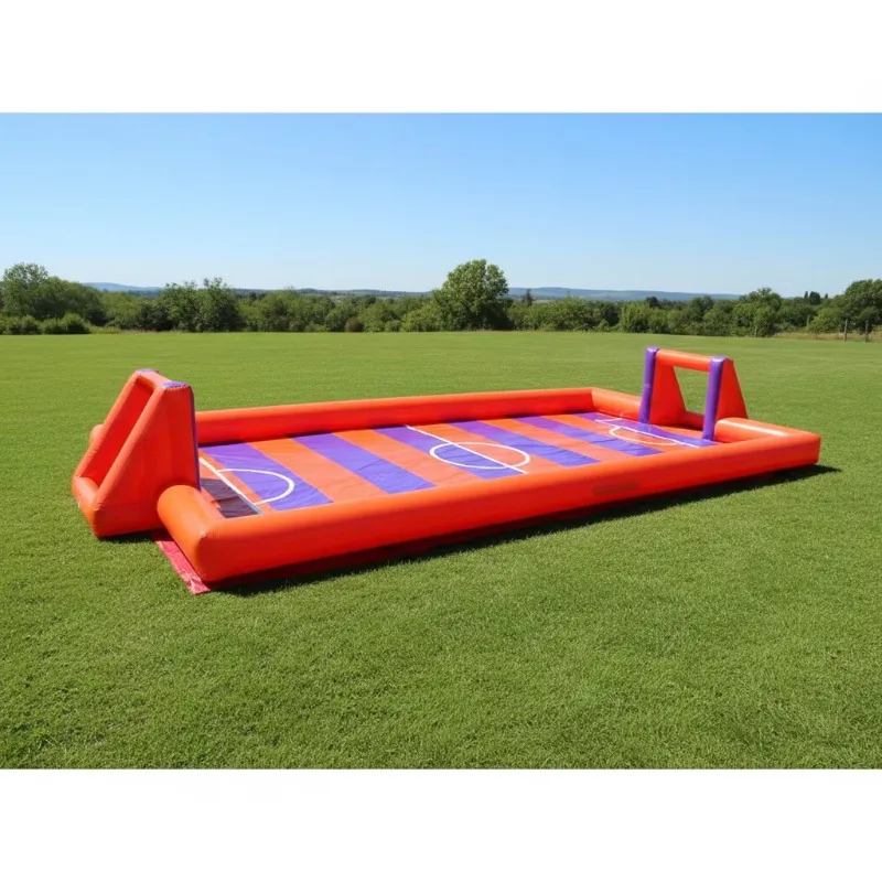 Factory Custom Inflatable Soccer Field Game Trampoline Large Commercial air Football Arena Fence Equipment
