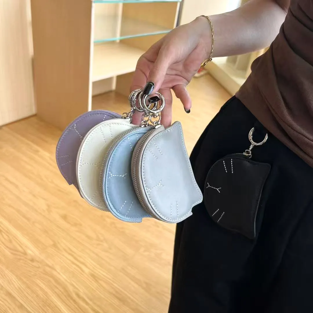 

Кожаные кошельки для монет, маленький кошелек для мелочи, брелок для карт, маленький шарм для сумки, держатели для монет из овчины для женщин