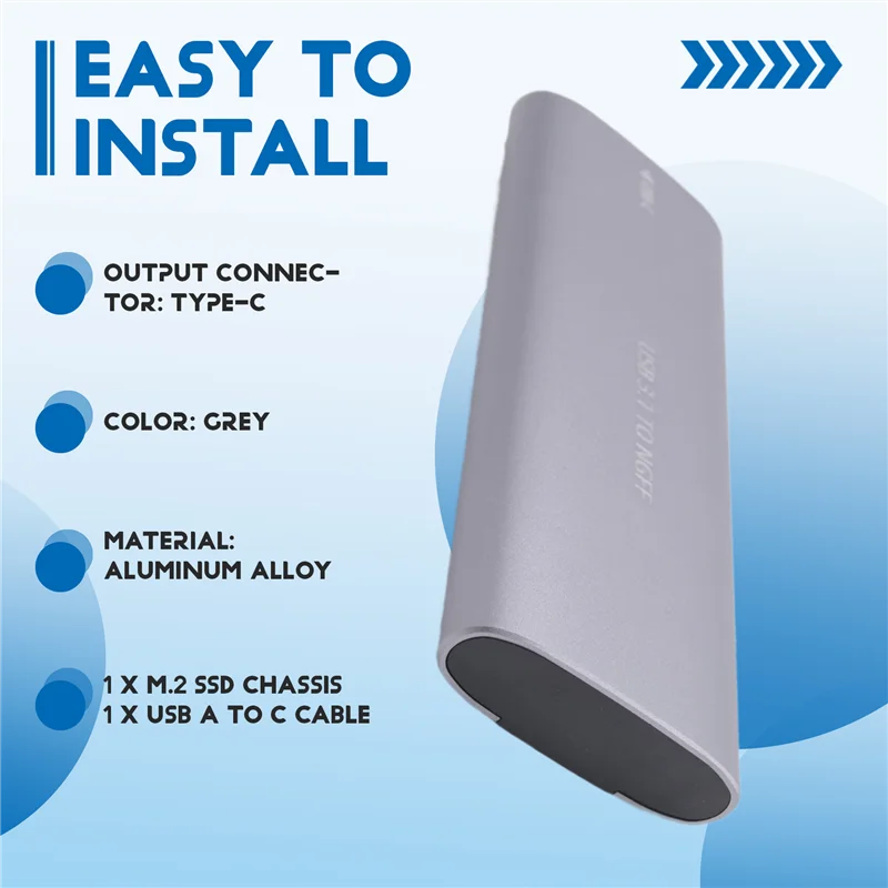 Корпус SSD NGFF SATA к USB 3.1 Gen 2 5 Гбит/с для NGFF SATA B Key/ (B+M) Key SSD Жесткий диск Адаптер M.2
