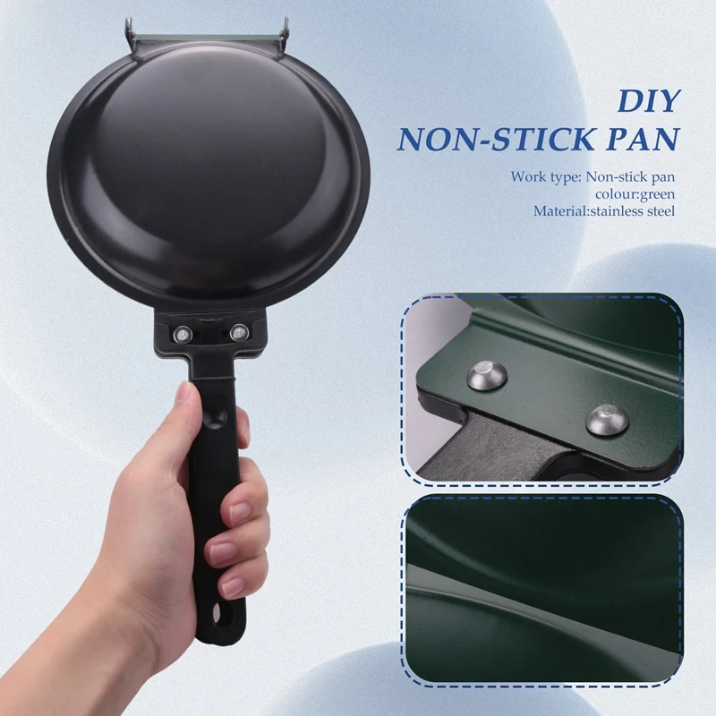 DIY Non-Stick Pan, Double-Sided Frying Pan Frying Pan Breakfast Pan, Gas And Induction Cooker Universal