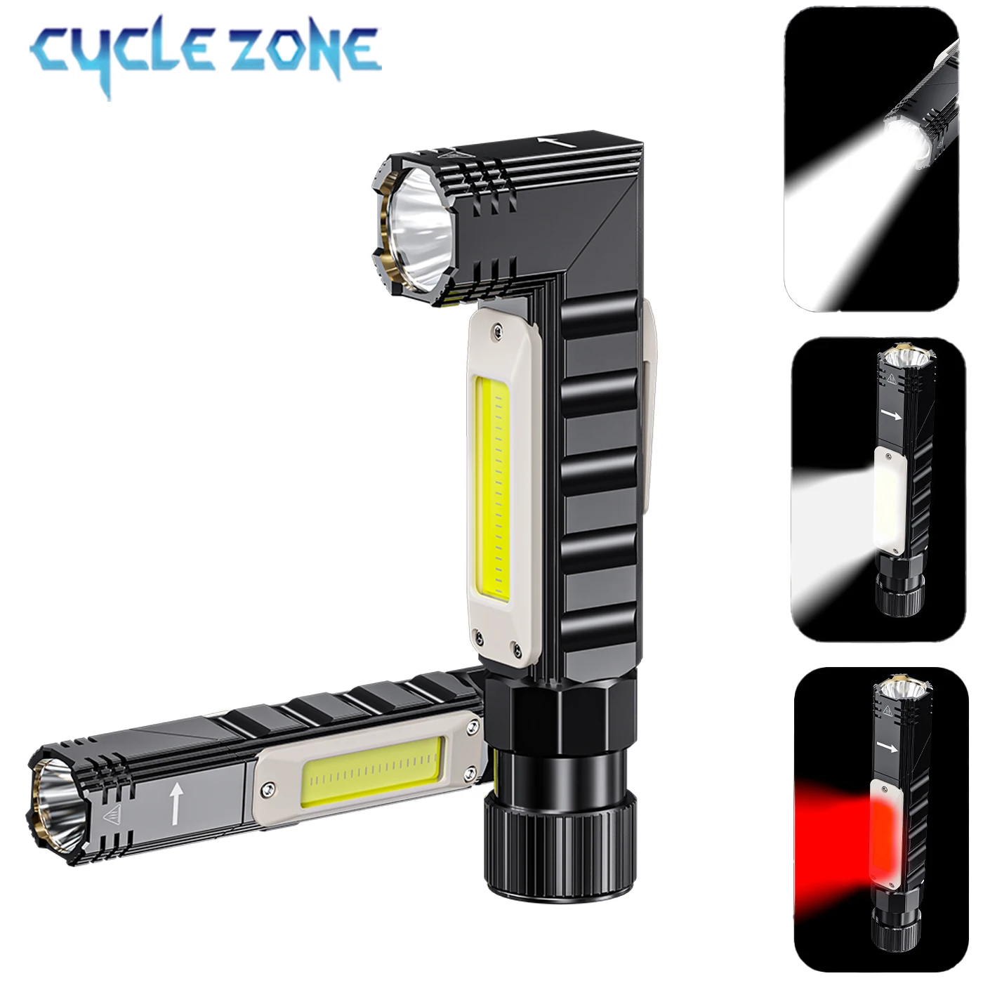 

Magnetic Working Lamp Multi-Function Auto Repair Maintenance Light 90 Degrees Rotation Headlamp Flalight Camping Fishing Light