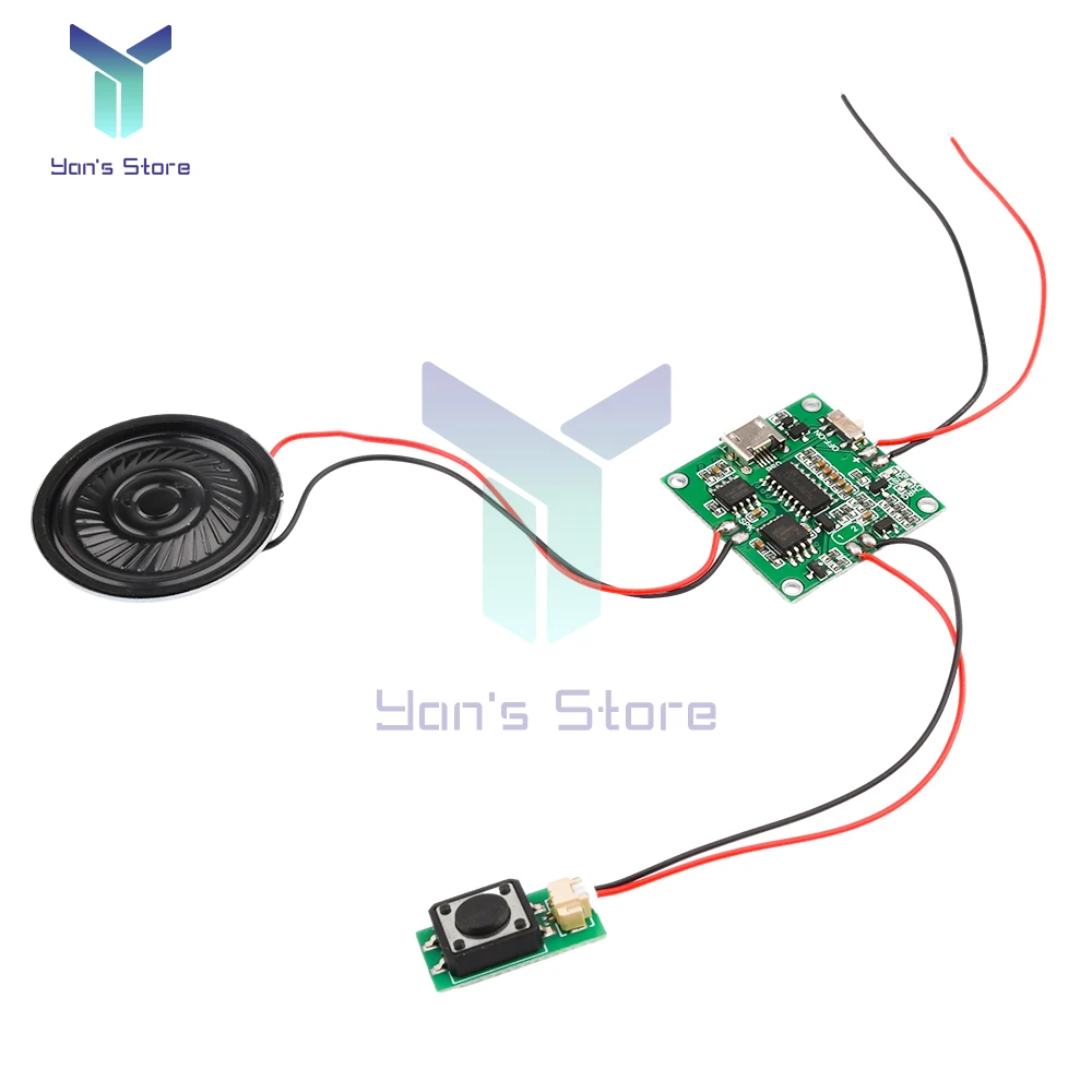 Replaceable sound Module Button Control Sound 8M Music Voice Player Chip Micro USB Interface Audio DIY Module for Greeting Card