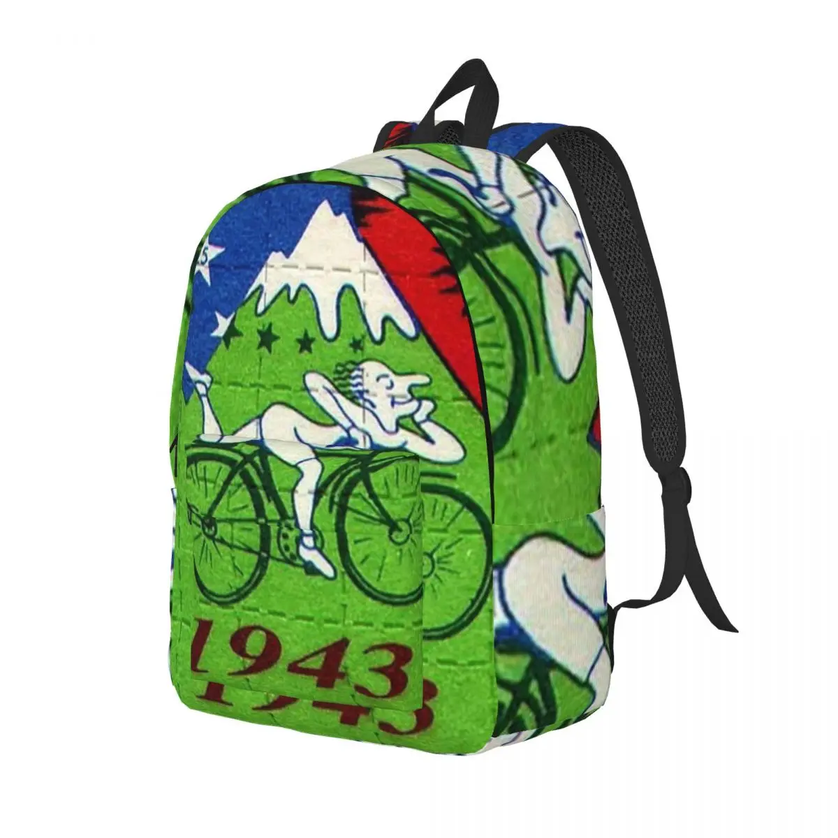 Albert Hoffman 1943 Blotter Canvas Backpacks for Boys Lsd Acid Blotter Party College School Travel Bags Men Women Bookbag Laptop