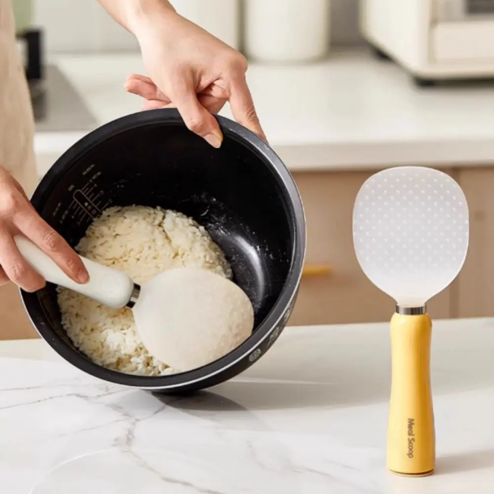 

Non-stick Stand-up Rice Spoon Easy to Clean Heat-resisting Suction Cup Rice Spoon Food Grade Magnetic Rice Spoon Kitchen Gadgets
