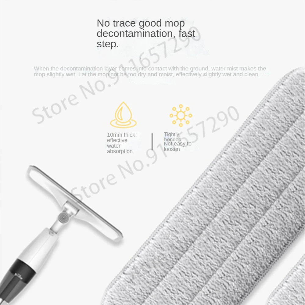 For Deerma TB500 TB800 Mop Water Spray Mop 360 Rotating Cleaning Cloth Head Wooden Carbon Fiber Cloth Accessroies