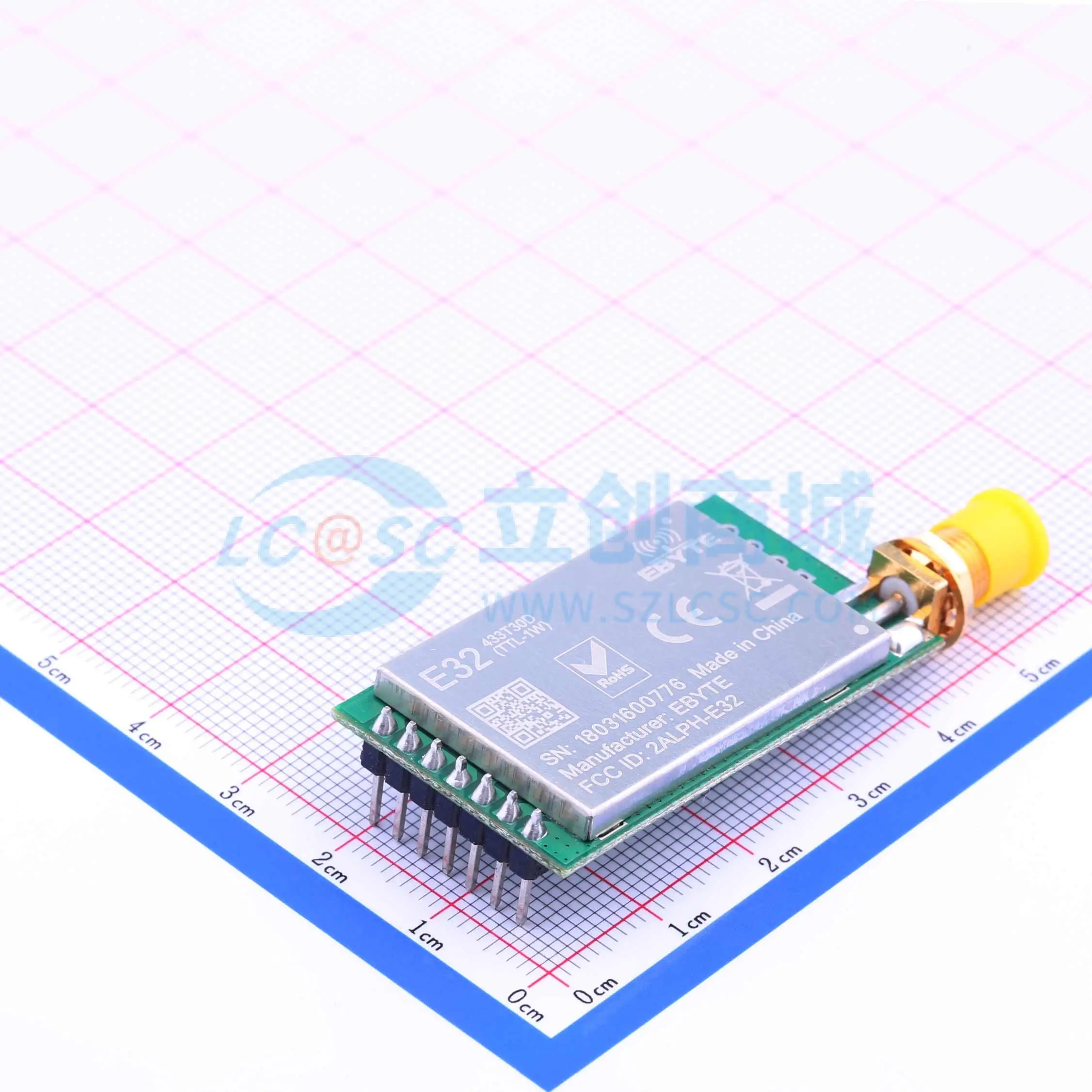 2pcs E32-433T30D 30dBm UART LoRa Wireless RF Transceiver Module