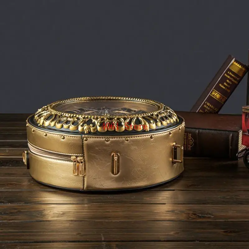 กระเป๋าหนัง PU ของ Women's Pu Novelty นาฬิกาทำงานจริงไหล่ crossbody กระเป๋า crossbody