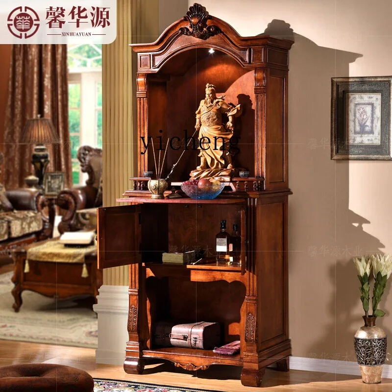 DD  Altar Table Buddha Altar Home Use Solid Wood Altar Cabinet Statue Shrine Worship Table