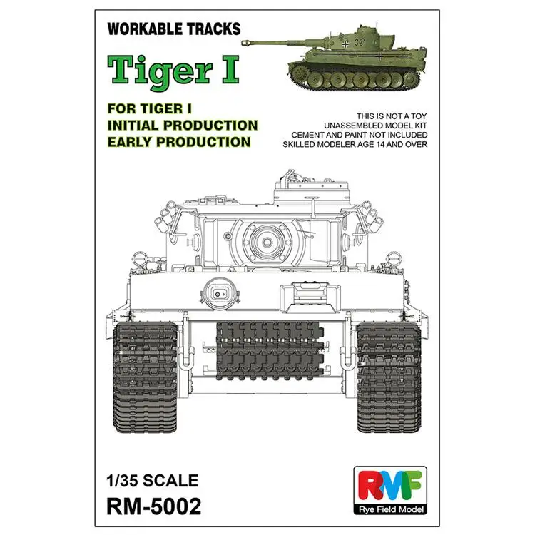 

RYEFIELD MODEL RM5002U 1/35 SCALE WORKABLE TRACK LINKS Pz.Kpfw. VI Tiger I LATE PRODUCTION