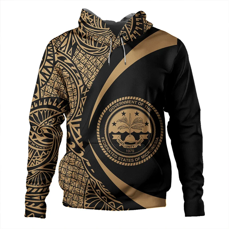 3D Federated States Of Micronesia Printed Hoodies For Men Flag Of FSM Polynesia Graphic Hooded Sweatshirts Fashion Top Pullovers