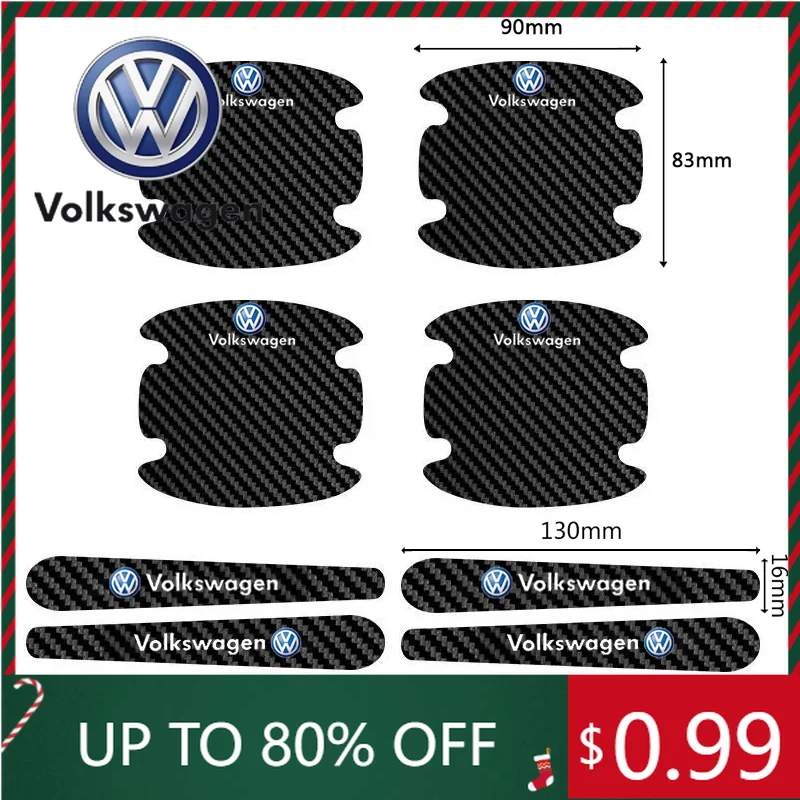 

Защитная наклейка от ударов для дверных ручек VW Volkswagen Jetta MK5 Golf, для Volkswagen Golf 5 6 7, Charang Beetle