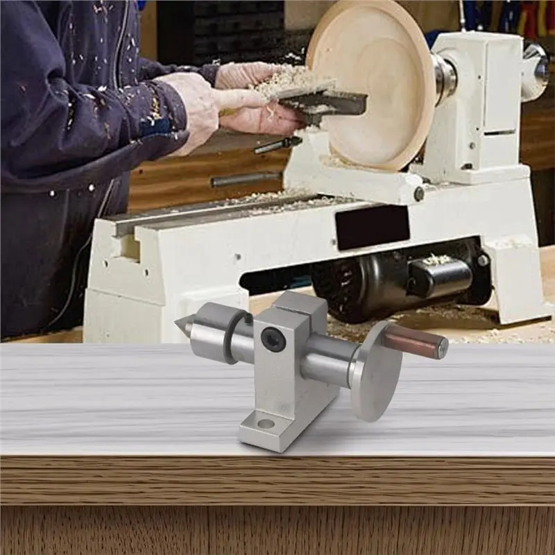 AWAH Double Bearing For Wood Lathe Live Center, Adjustable Revolving Tailstock Center For Miniature CNC Lathes