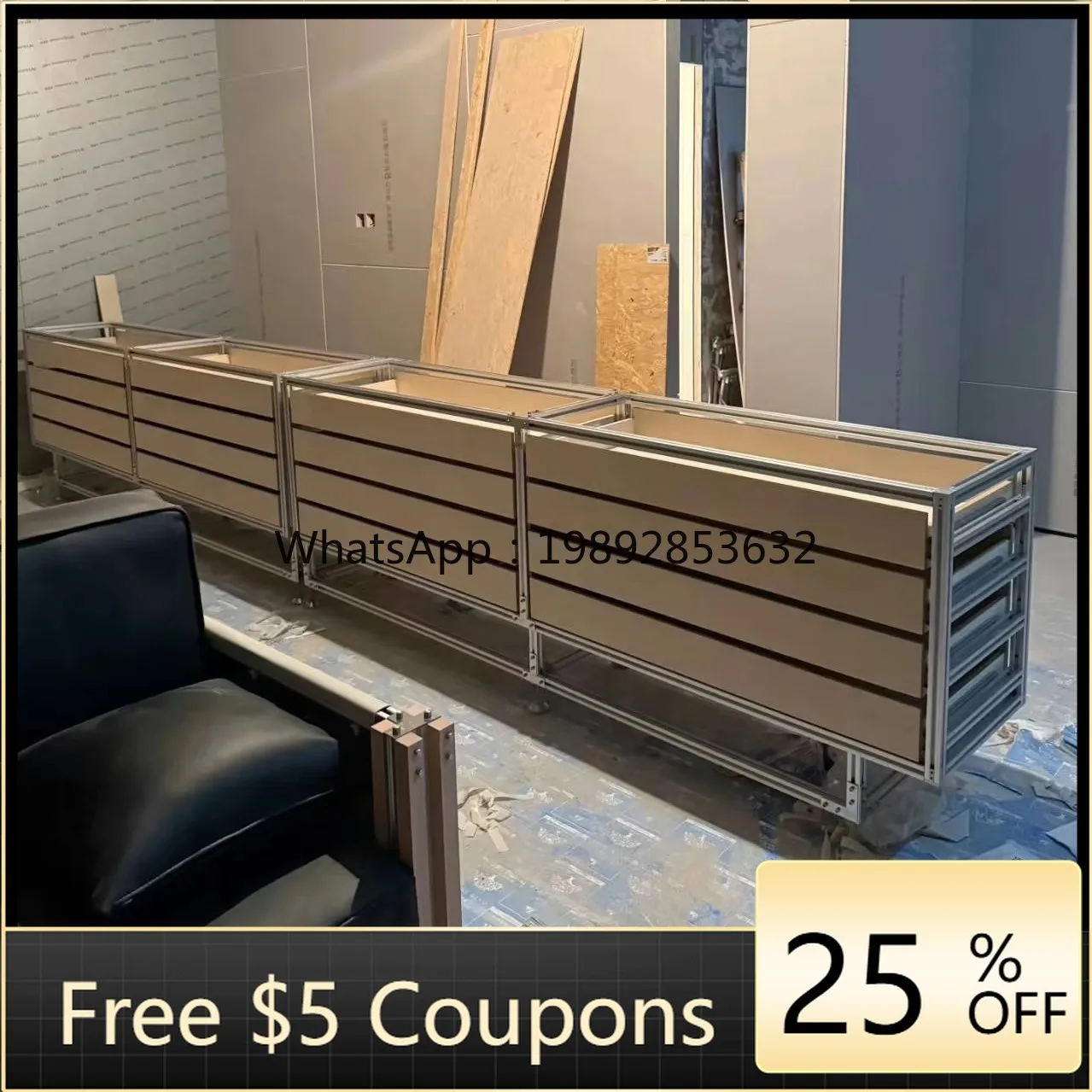 LYY Aluminum Profile Marine Board Drawer Storage Cabinet Display Cabinet Product Sample Display