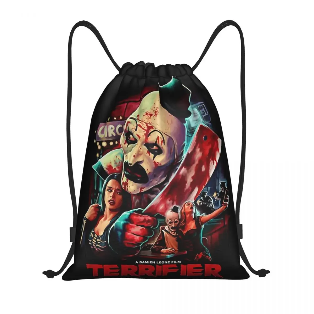 

Terrifiers Drawstring Backpack Sports Gym Bag for Men Women Halloween Horror Movie Training Sackpack