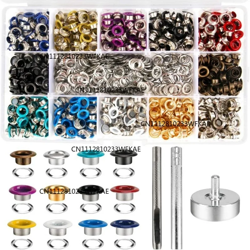 600 sets of 5mm grommet copper color air eye buckle tool set spray painted copper metal shoe air eye