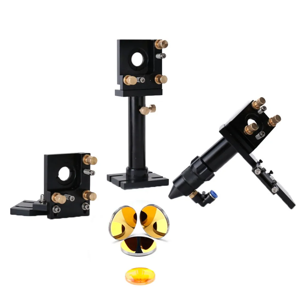 CO2 Laser Head Kit Lens Mirror Mount Holder For CO2 Laser Cutting Machine Metal Base Spare Parts