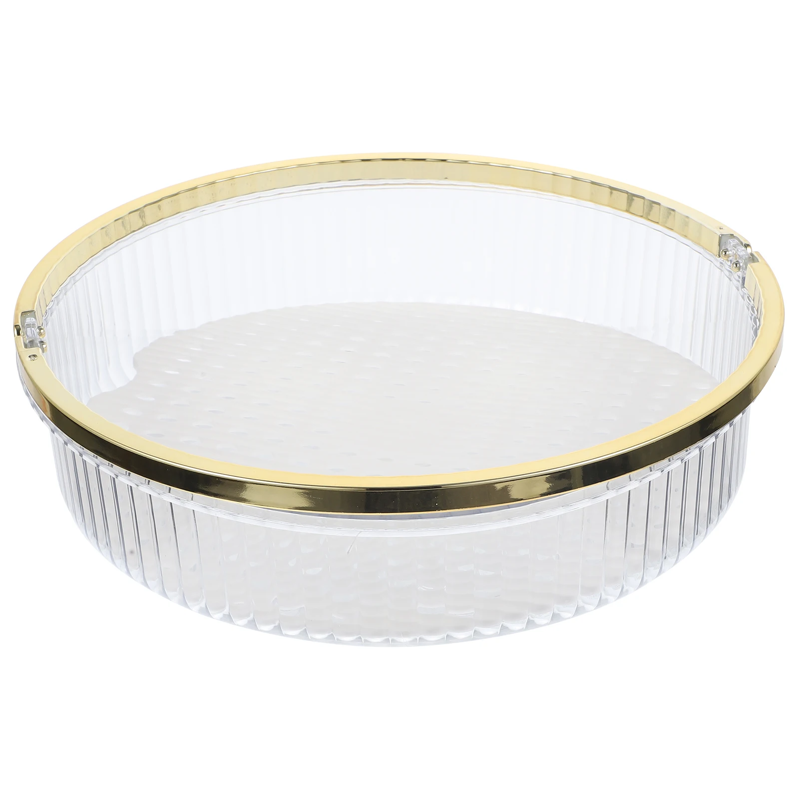 

Rotating Fruit Basket Coffee Table Trays Storage Transparent Plastic Kitchen Snack Dried Food Serving Display Tray Plates