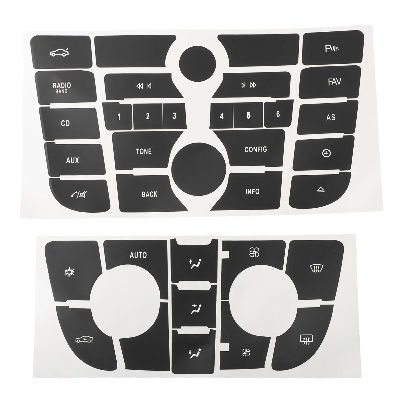 1 Set Of Button Repair Sticker For Car Dashboard CD Radio Audio Button For OPEL ASTRA J For Vauxhall Astra For Holden Astra