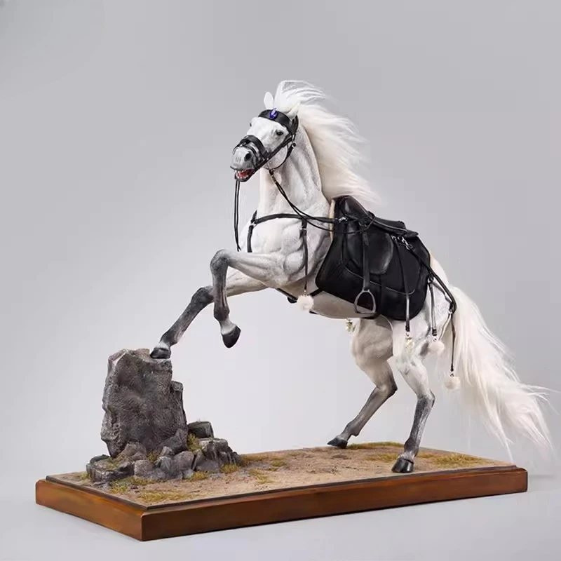Simulation of white horse horse peripheral model mount figure ornament