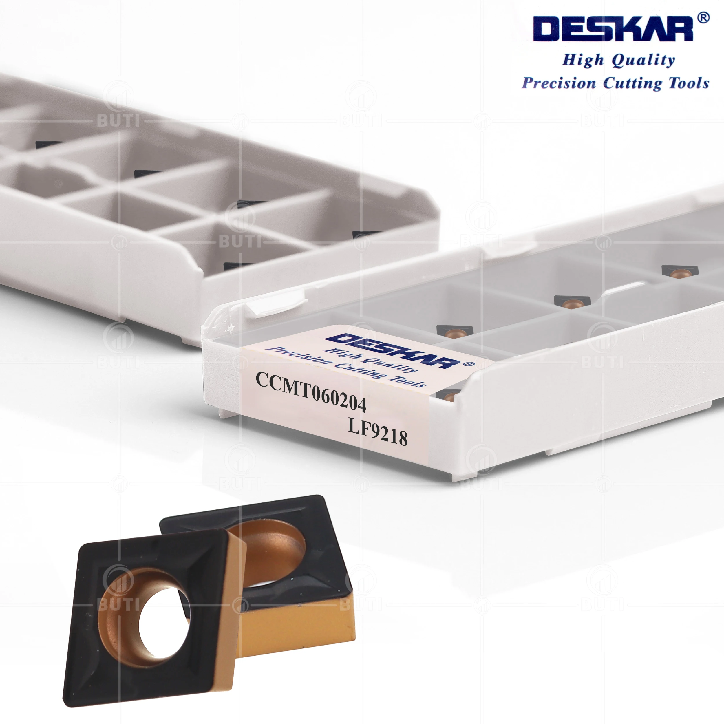 Imagem -02 - Deskar 100 Original Ccmt060204 Ccmt060208 Ccmt09t304 Ccmt09t308 Lf9218 Torneamento Insere Carboneto Cnc Torno Ferramenta de Corte para Aço