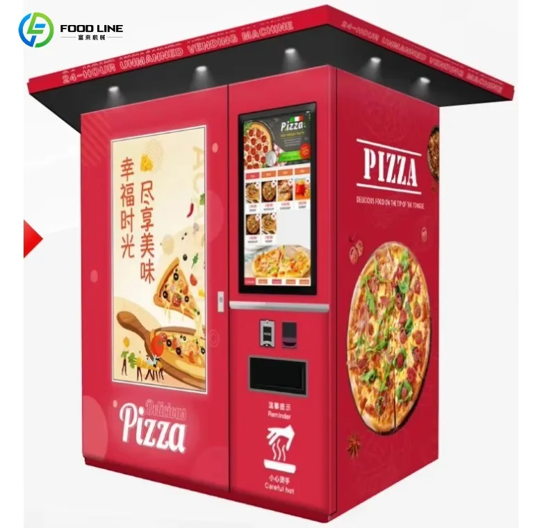 Customized Popular pizza vending machines Outdoor 24-hour self-service vending machines with credit cards