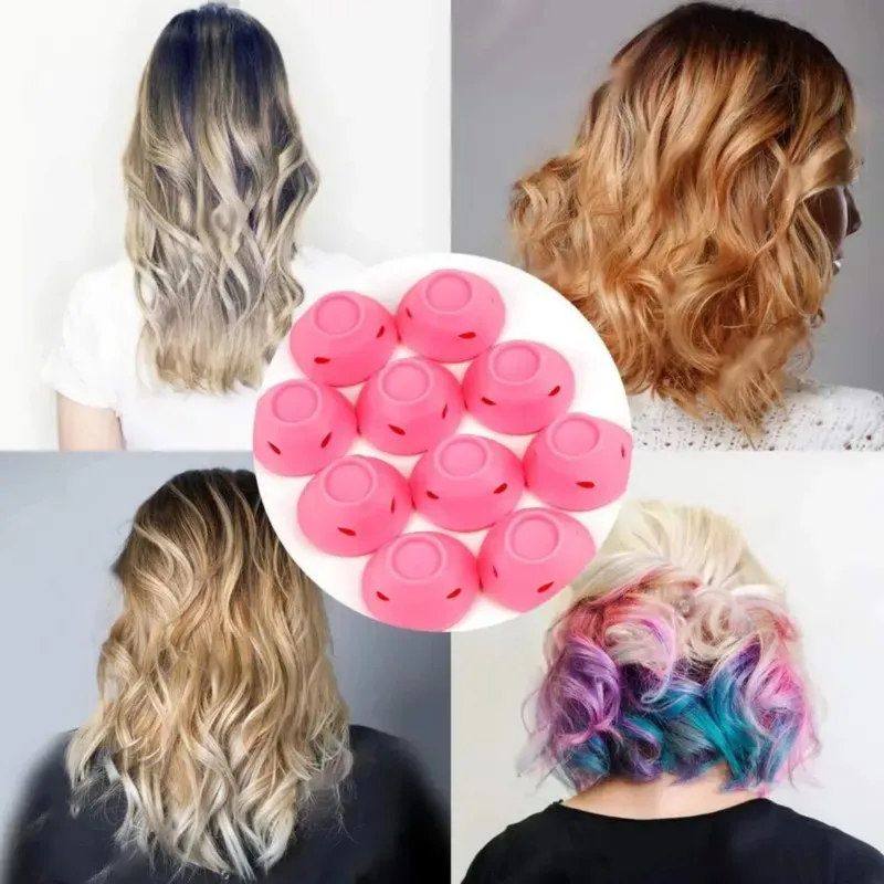 Zestaw wałków do włosów w kształcie grzybków |   Miękkie silikonowe wałki do kręcenia włosów, antypoślizgowe |   Delikatne formery falujących do stylizacji nocnej |   Łatwy w montażie termoaktywny element DIY