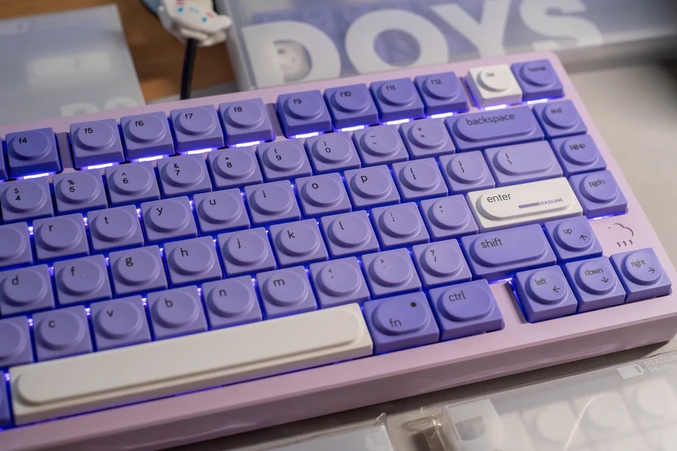 Doys Milkit.taro Keycap مجموعة الأرجواني الأبيض Numpad Doys قبعات المفاتيح لوحة المفاتيح الميكانيكية شخصية نقطة الحرفي الألعاب قبعات لوحة المفاتيح