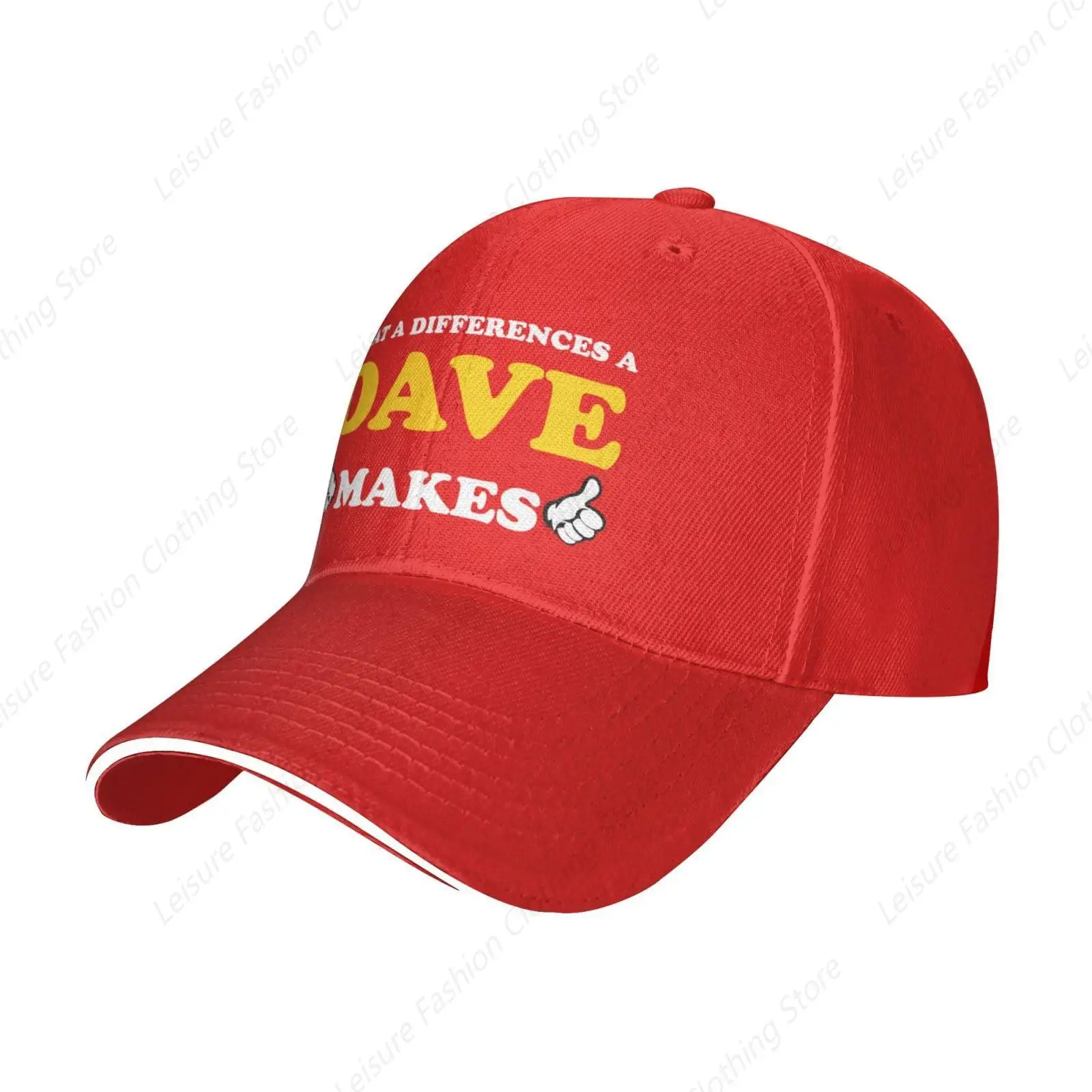 What A Differences A Dave Makes Hat Men Dad Hats Fashionable Cap Daily Leisure Caps