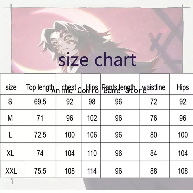 Kokushibo تأثيري حلي الباروكات ملصقات الوشم أنيمي الطباعة كيمونو موحدة قميص هالوين كرنفال ملابس للنساء الرجال