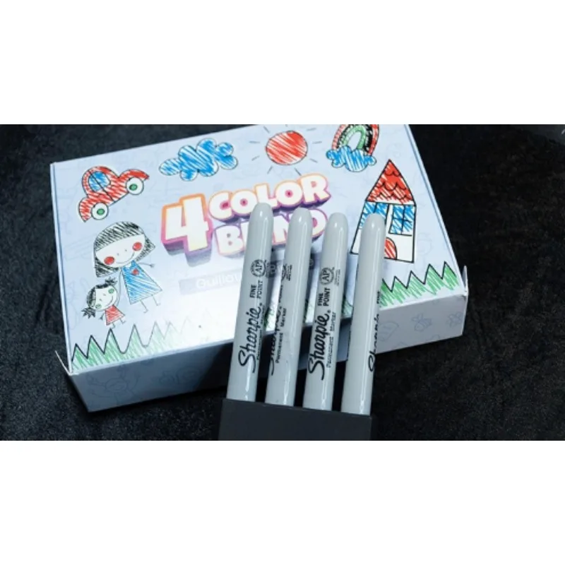 4 Color Blind By Guillaume Bienné Color Match Mentalism Magic Tricks Illusions Close Up Magic Props Professional Magician Stage