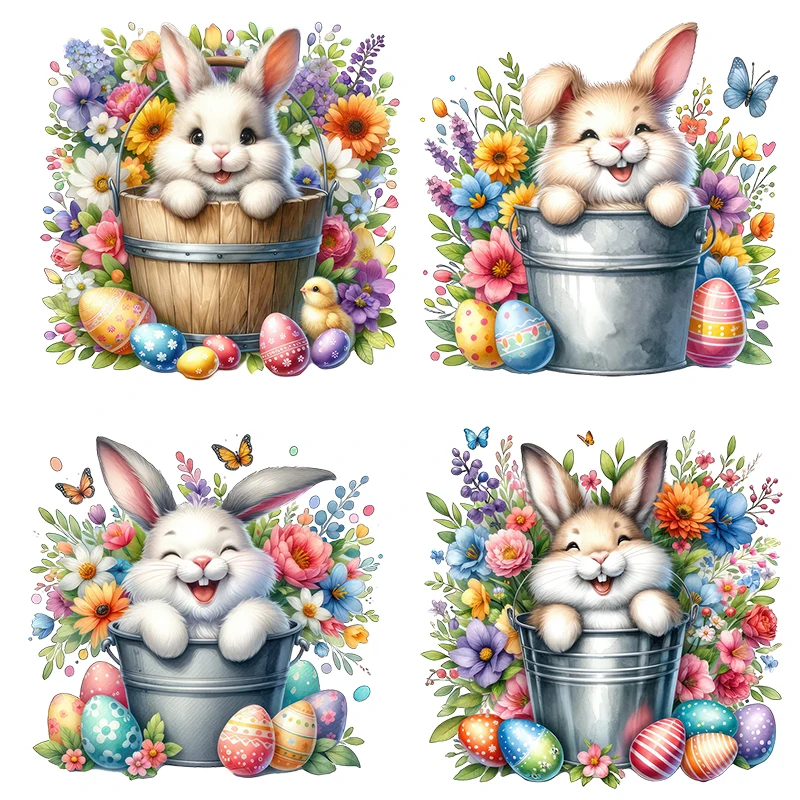 Three Ratels QB88 Lucky Smiling Little Rabbit Animal Wall Stickers for Home Decoration Toilet decals