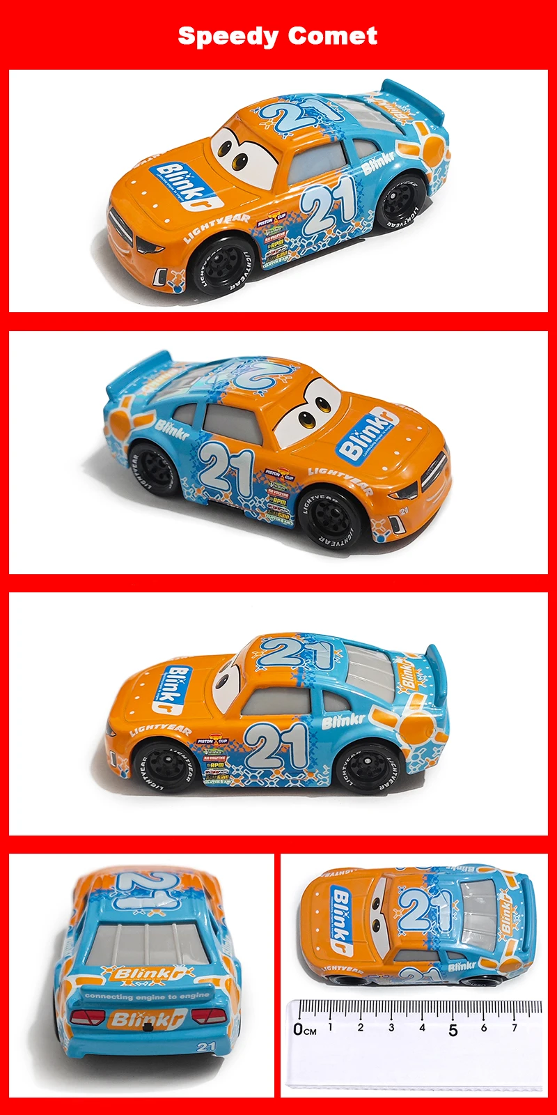 Original Pixar Cars Lightning McQueen Nr.: 24,36,39,54,76,90 Rennspielzeug 1:55 Metall-Druckguss-Legierungsautos Spielzeug für Kinder – Detail 5