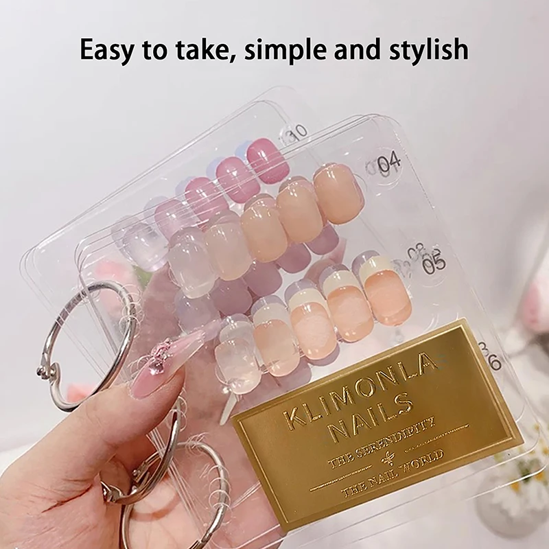 Portable Nail Acrylic Transparent Display Holder Storage Color Palette Display Board Holder Fake Nail Display Tool