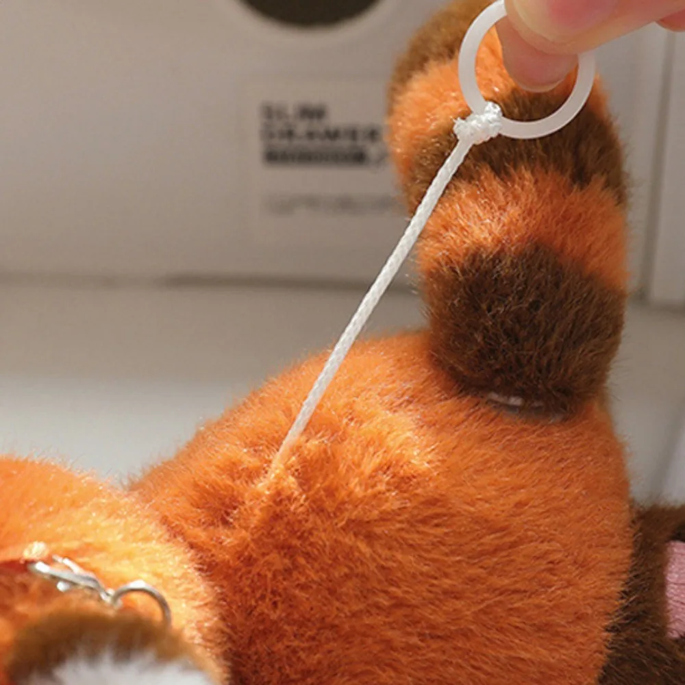 

Вращающийся хвост животного, брелок в виде панды, чучело, кукла-панда, кулон, милый мультяшный брелок с енотом, лучшие подарки