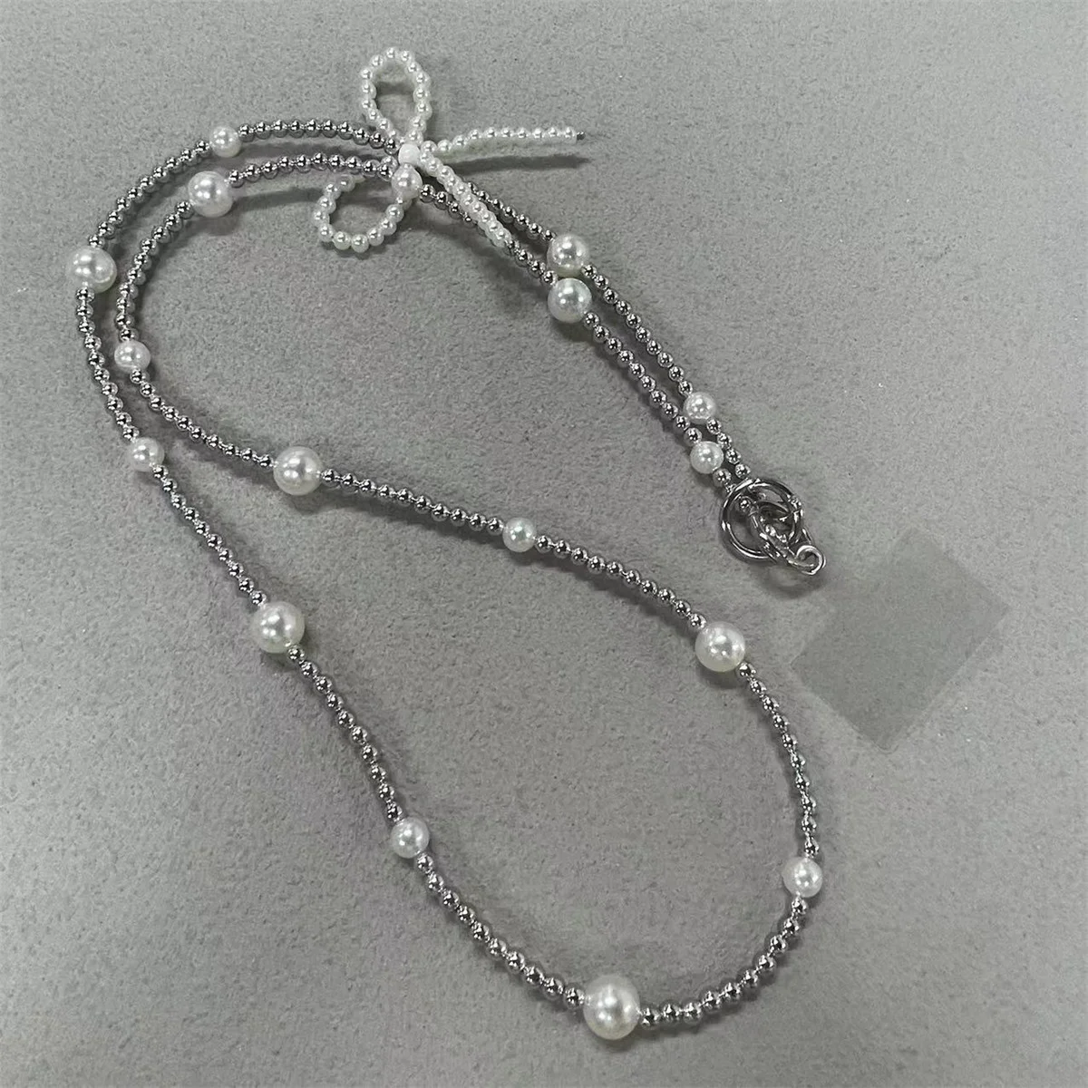 Pearl Love Bow Crossbody Bag Replacement Chain Hanging Accessories Versatile Jewelry Phone Hanging Rope Accessories