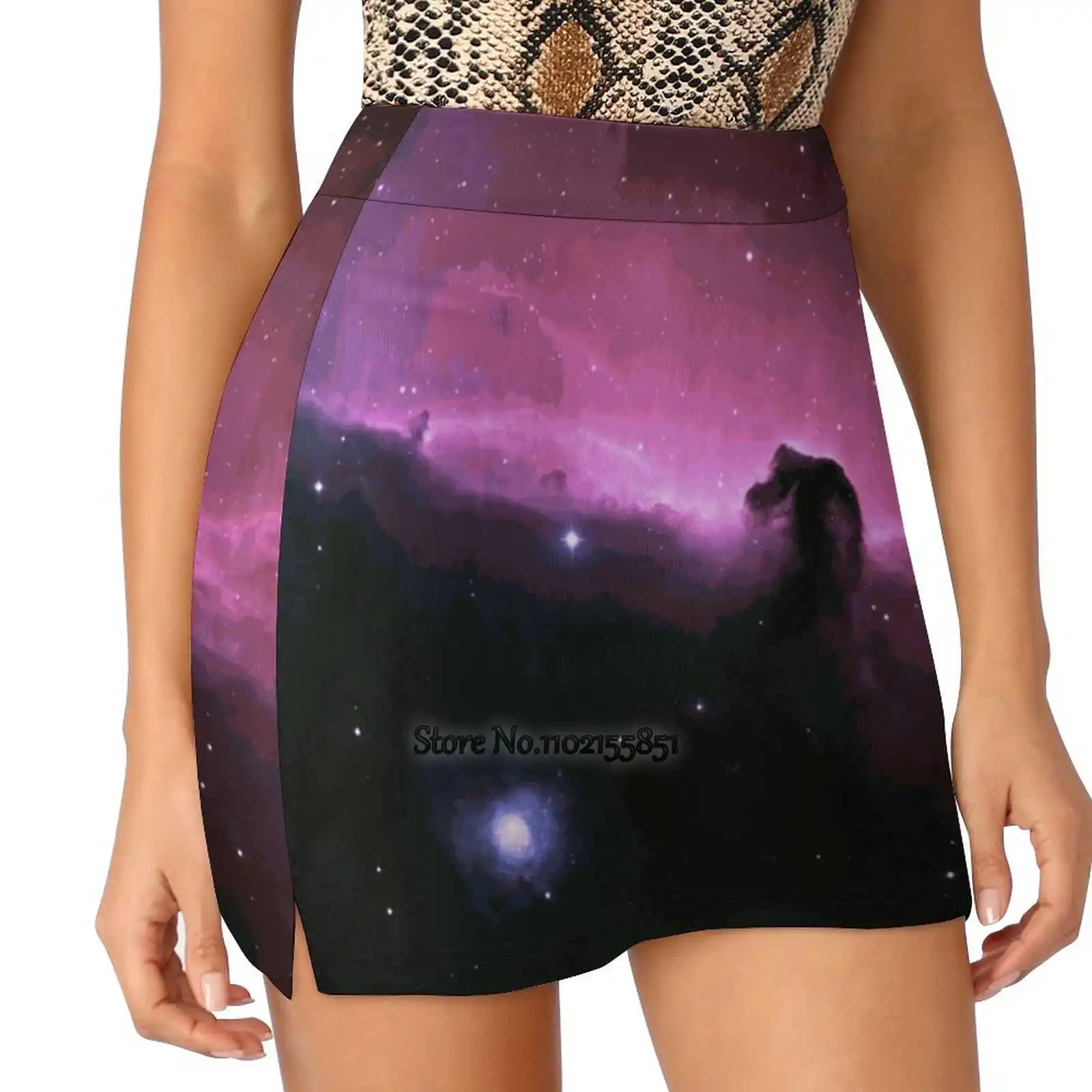 Horsehead Nebula Women'S Summer Fake Two Piece Skirts Casual Sports Beach Skirt Girl Skorts Space Nebula Astronomy Science