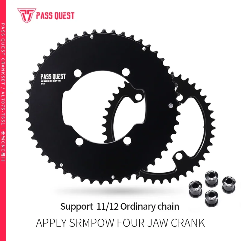 PASS QUEST-110BCD 2X four jaw crank  AERO two disc narrow chain for support 11/12 ordinary GRAVEL   bicycle chain