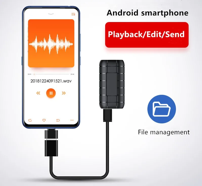 JOXINSH مسجل صوتي 500 ساعة الإملاء صوت الصوت المنشط محرك فلاش صغير رقمي احترافي #3