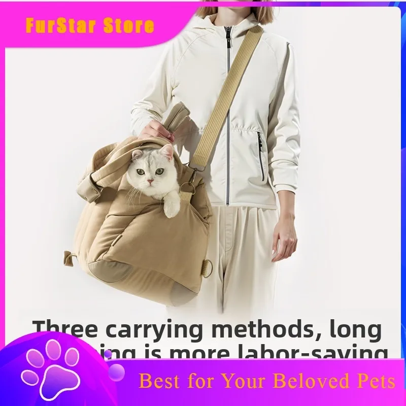 FurStar New Bread Dog House Carrier Sling Bag Pet Retro Bag For Small Pets Portable Car Travel Outing Soft Cat Carrying Bag 10kg