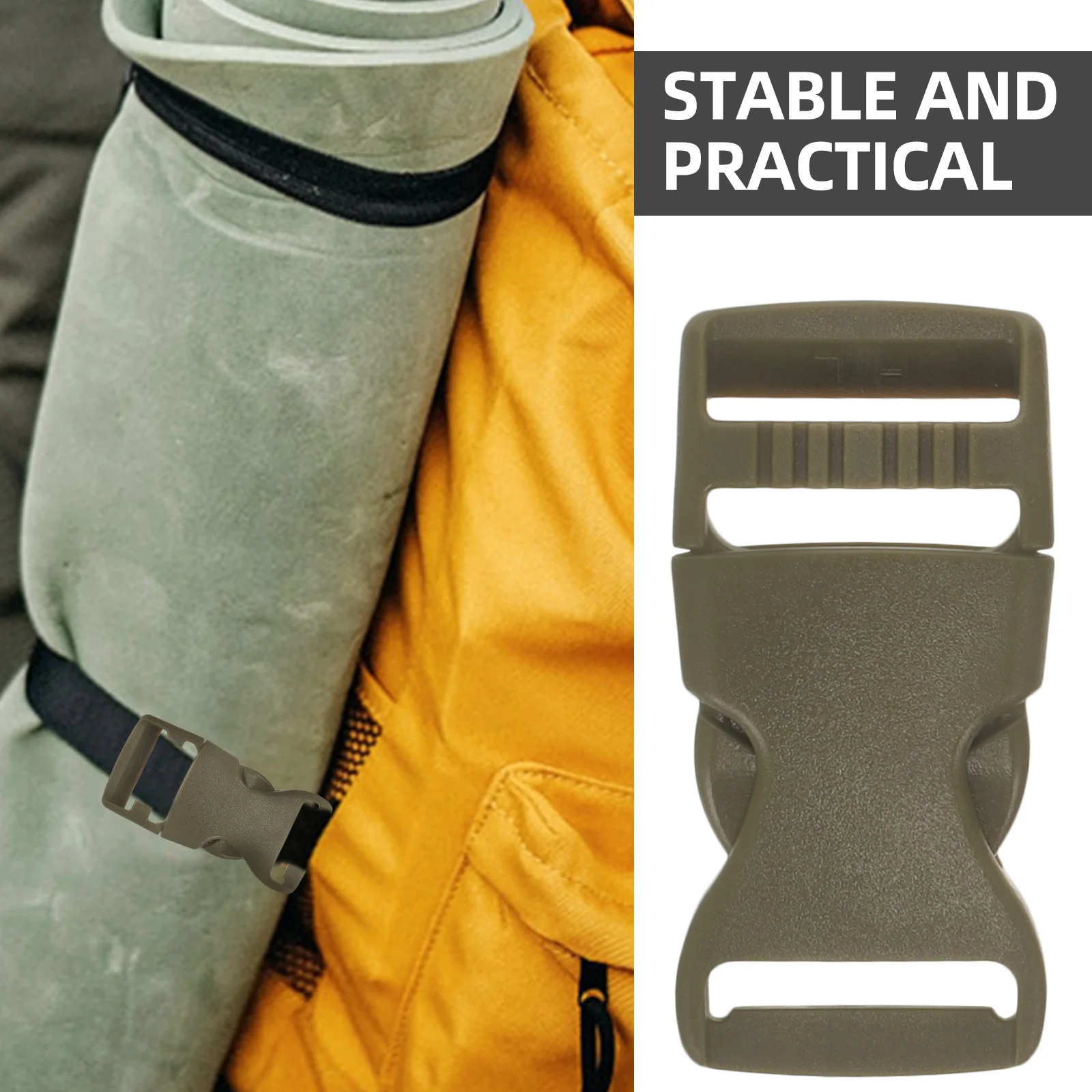 

4Pcs Durable Plastic Side Release Buckles Backpack Clips Quick Replace Belt Buckles for Hiking Side Release Buckle