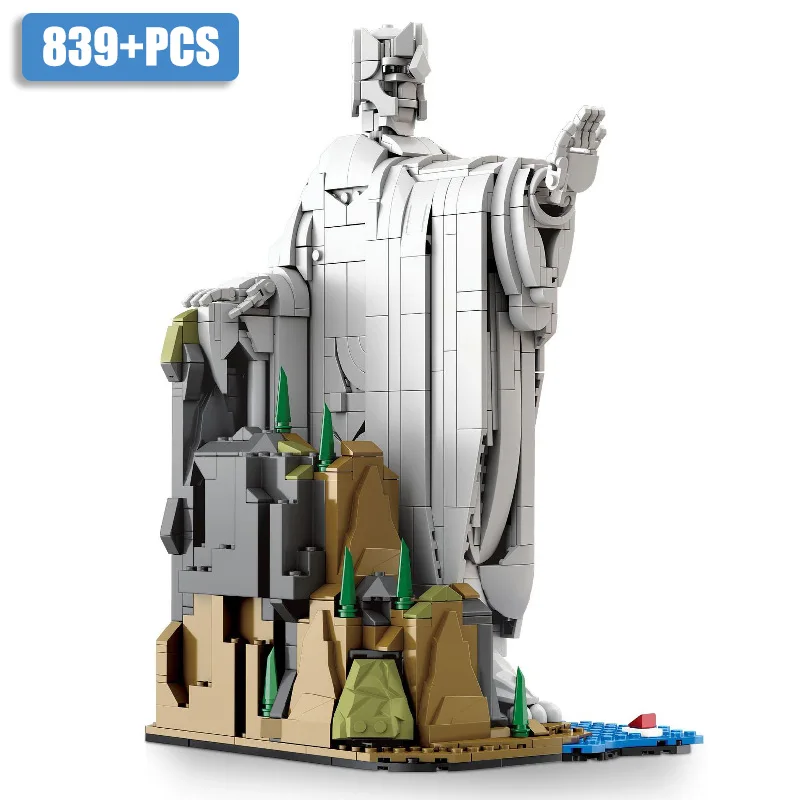 Creative MOC The Argonath Kit Pillar Of The kings Building Blocks Bricks Set MOC King Sculpture Model Toys For Boy Adult Gifts image 3