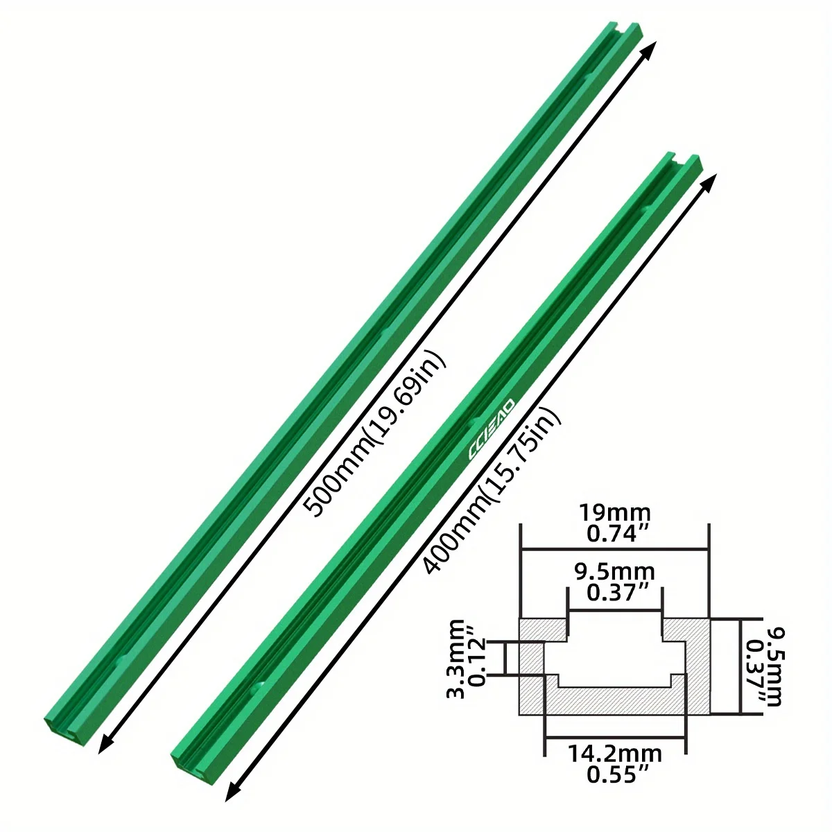 2/4pcs T Track Woodworking T-slot Slide Track Miter, Aluminium Alloy 19x9.5mm T-slot Miter Track Jig T Screw Fixture Slot Table
