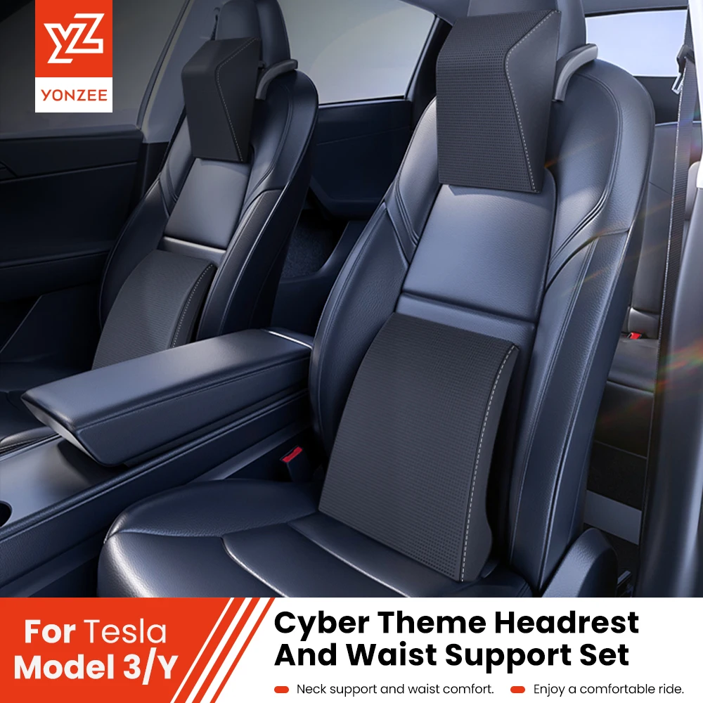 

YZ For Tesla Model 3 Y Highland Neck Pillow Headrest Pillow Automobile Seat Neck Rest Auto Seat Head Support Pillow Accessories