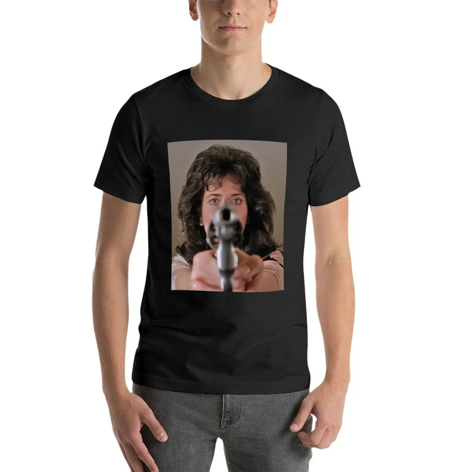 Goodfellas Karen Pointing Gun T-Shirt cotton graphic tees tops aesthetic clothes men workout shirt image 4